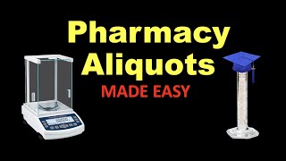 Pharmacy Aliquots MADE EASY [upl. by Liagabba]