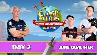 World Championship  June Qualifier  Day 2  Clash of Clans [upl. by Akimak]