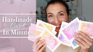 HANDMADE CARDS in MINUTES with this Card Making Technique [upl. by Jeremiah235]