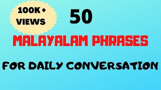 50 Malayalam Phrases amp words for Daily ConversationFluent in MalayalamMalayalam words [upl. by Arvy379]