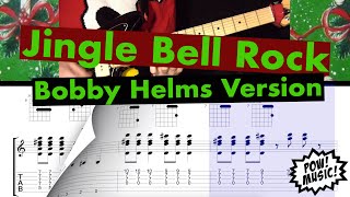 Jingle Bell Rock  Bobby Helms Guitar Lesson amp Play Along  Chords Lyrics and Intro Riff  LEVEL 3 [upl. by Samale136]