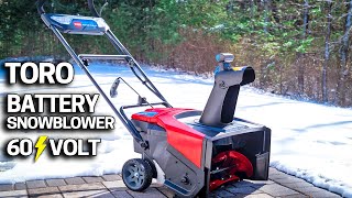 Toro 21quot Power Clear 60Volt Cordless Lithium Ion BATTERY Snowblower Review [upl. by Fenella340]