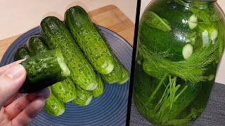 Moms Recipe for SemiPickled Cucumbers 🥒 Ogórki Małosolne  Przepis Mamy  Cooking with Emet [upl. by Paver736]