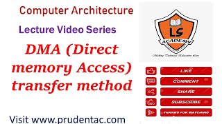 DMA Direct memory Access transfer method DMA Method  COA Lecture series [upl. by Tedda923]