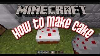 Minecraft  How to Make a Cake [upl. by Asirret]