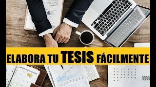 CÓMO HACER UNA TESIS FÁCILMENTE  ESTRUCTURA [upl. by Obola]