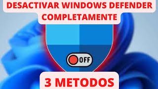 DESHABILITAR COMPLETAMENTE WINDOWS DEFENDER EN WINDOWS 11 [upl. by Agathy]