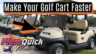 How To Make Electric Golf Cart Faster  Plum Quick Bandit Speed Upgrade  2014 Club Car Precedent [upl. by Orimar]