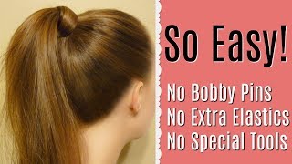 How To Wrap Hair Around A Ponytail  Fool Proof Method [upl. by Publus157]