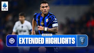 Inter vs Empoli Extended Highlights  Serie A  CBS Sports Golazo [upl. by Lehcin515]