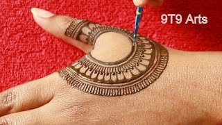 Best Karwa Chauth Mehndi Design for 2023  Back Hand Mehndi Design  Mehandi ka Design [upl. by Knowlton]