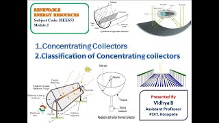 Concentrating Collectors amp Classification of Concentrating collectors [upl. by Wedurn]