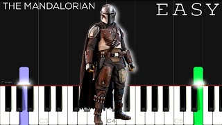 The Mandalorian  Star Wars Main Theme  EASY Piano Tutorial [upl. by Halle]