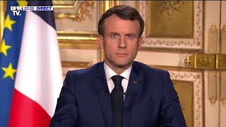 Revoir lintégralité de lallocution aux Français dEmmanuel Macron [upl. by Darrel957]