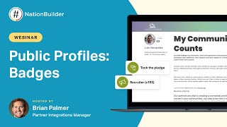 Public Profiles Badges with NationBuilder [upl. by Syhr]