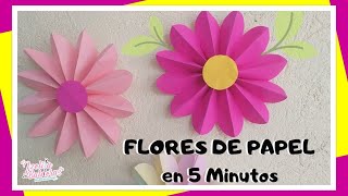 Como hacer FLORES DE PAPEL fáciles En Menos de 5 MINUTOS [upl. by Shama123]