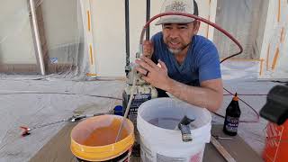 How to start and prime an old upright airless paint sprayer Campbell Hausfeld [upl. by Dlareme667]