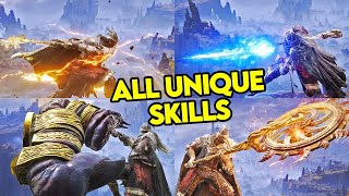 Elden Ring  All Weapons Unique Skills Moveset Showcase [upl. by Ahsemik553]