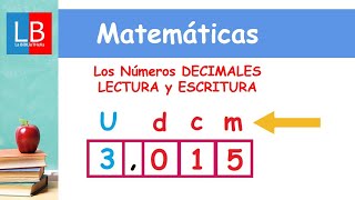 Los Números DECIMALES LECTURA y ESCRITURA ✔👩‍🏫 PRIMARIA [upl. by Adnoraj]