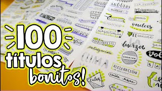 100 TÍTULOS BONITOS ✄ Barbs Arenas Art [upl. by Barbour]