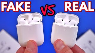 FAKE VS REAL Apple AirPods 2  Buyers Beware 11 Clone [upl. by Cassiani]