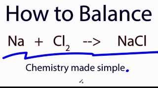 How to Balance Na  Cl2  NaCl [upl. by Vickey403]