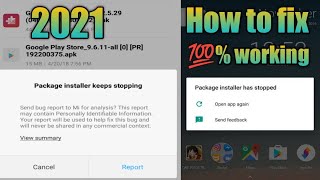 how to fix package installer keeps stopping xiaomi  mi  redmi 2021 package installer has stopped [upl. by Hobart]