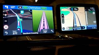 Tomtom GO 6200 VS Garmin GPS reception Dartford Tunnel [upl. by Otcefrep64]