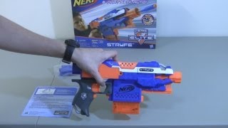 REVIEW Nerf Elite Stryfe  Unboxing Review amp Firing Test [upl. by Tlevesoor284]