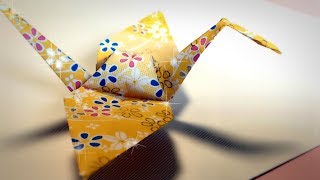 Como hacer una grulla de papel paso a paso Origami [upl. by Anaehs]