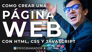 Como crear una página web con HTML CSS y Javascript 👩‍💻 [upl. by Kcirdneh]