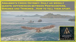 Assassins Creed Odyssey Pentecosters Biremes and Triremes [upl. by Akerdal]