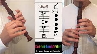 Soprano Recorder Fingering Chart EVERY NOTES [upl. by Girvin]