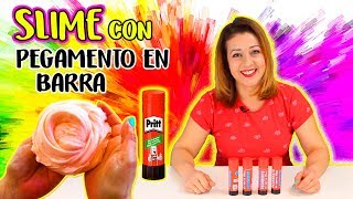 Slime con pegamento en barra  Experimentos caseros con slime  Glue Stick Slime [upl. by Nylrats]