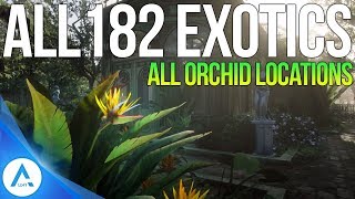 All 182 Exotic Item locations All Orchids Eggs amp Birds  Red Dead Redemption 2 [upl. by Samohtnhoj]