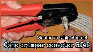 CÓMO CRIMPAR UN CONECTOR RJ45  CONSTRUCCIÓN CABLE ETHERNET [upl. by Otrebtuc]