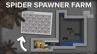 Minecraft Spider Spawner XP Farm  Easy and Reliable Build [upl. by Myo502]