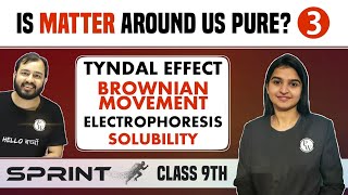 Is Matter Around Us Pure 03  Classification of Mixtures  Tyndall Effects  Brownian Movement [upl. by Ede]