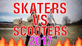 SKATERS VS SCOOTERS COMPILATION 2017 [upl. by Asiluy]