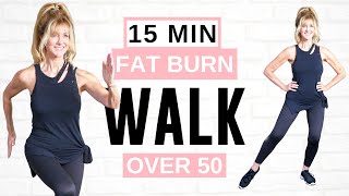 15 Minute FAT BURNING Indoor Walking Workout Full Body [upl. by Ogg]