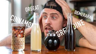 4 EASY to Make Cocktail Syrups  grenadine amp orgeat [upl. by Ellenid]