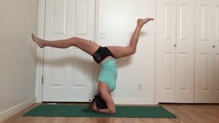 Yoga Headstand To Backbend Using The Wall For Practice [upl. by Yekcim996]