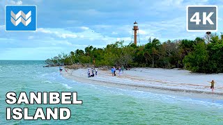 4K Sanibel Island Lighthouse Beach in Florida USA  Walking Tour Vlog amp Vacation Travel Guide 🎧 [upl. by Alina241]