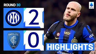 Inter  Empoli  20  Gli Highlights  Lega Serie A TIM 2023  24 [upl. by Eneleh]