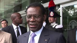 Entrevista con el Presidente de la República de Guinea Ecuatorial Obiang Nguema Mbasogo [upl. by Aramat]