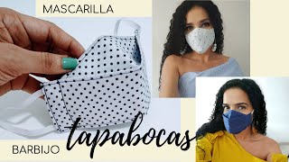 DIY Cómo hacer un Tapabocas  Cómo hacer Cubrebocas  Mascarilla 3D  Mascarilla de Tela  Barbijo [upl. by Ahsenat370]