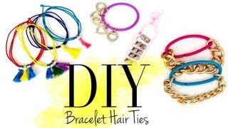 DIY Cute Bracelet Hair Ties by ANNEORSHINE [upl. by Avid113]