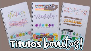 TÍTULOS BONITOS aesthetic SIN LETTERING ✄ Barbs Arenas Art [upl. by Ahsemal]