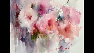 WatercolorAquarela Demo  Roses [upl. by Chad830]