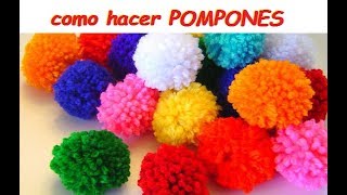 Cómo hacer pompones muy fácil  Ronycreativa [upl. by Gabor537]